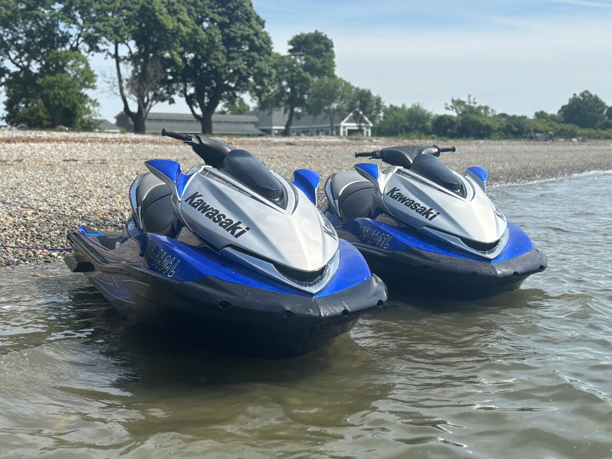 Blue Kawasaki jet skis - Urban Water Sports & Adventures